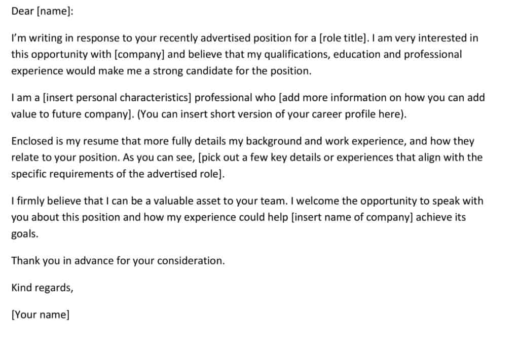 bad cover letter example