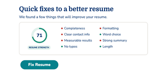 Resume scoring tool