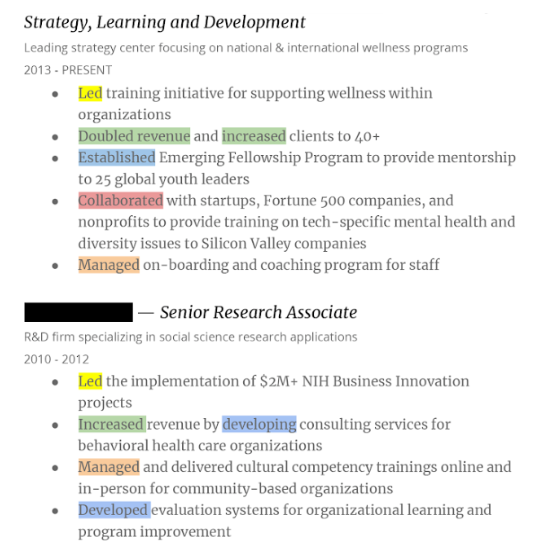 resume bullet points examples 2