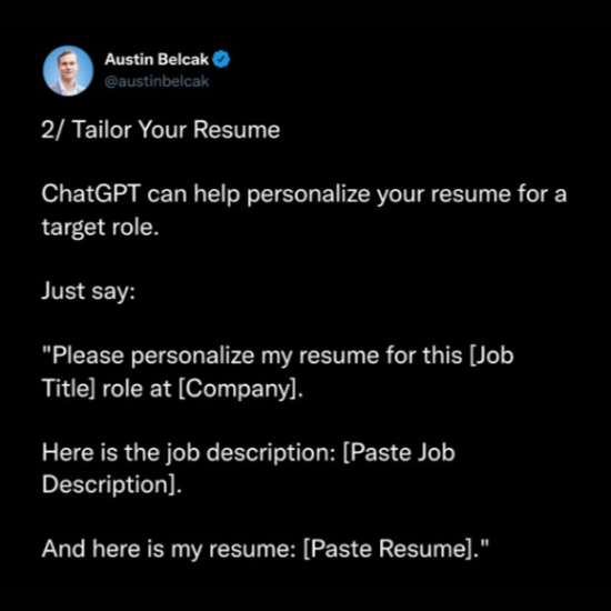 How to Use ChatGPT to Create your Perfect Resume in Under 92 Seconds