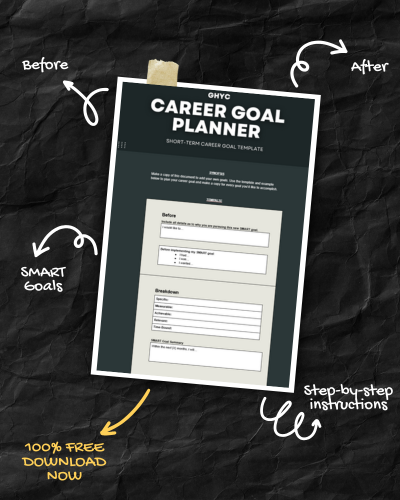 Career goals template
